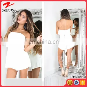 Wholesale New Arrival Woman Sleeveless Rayon Fabric Summer Fashion Playsuits 2017 thumbnail-1