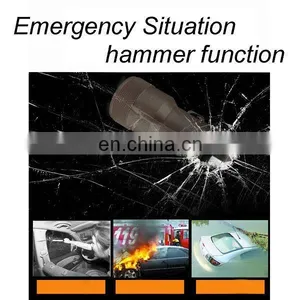 SEZU Circle Lines Aluminum Alloy Dual USB Safety Hammer Car Charger 3.1A With Emergency Harmmer and Anion Air Cleaner Function thumbnail-4