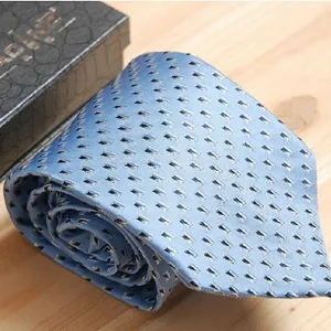 Summer White Polyester Woven Necktie Digital Printing Plain thumbnail-1