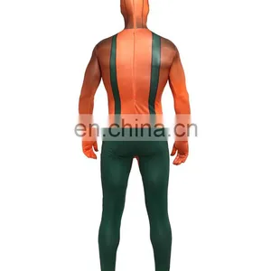Halloween Lycra Spandex Zentai Suits Wrestling Cosplay Costume Superhero Pumpkin S-XXL thumbnail-4