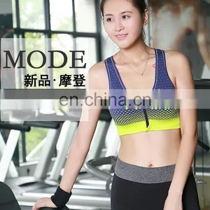 Women 3D High-impact Full-cup V-back Wirefree Shockproof Sports Bra#YG-02 thumbnail-1