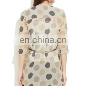 Wholesale 2015 Ladies Ladies' Tunic Short Sleeve Tunic Polka Dot Chiffon Tunic thumbnail-3