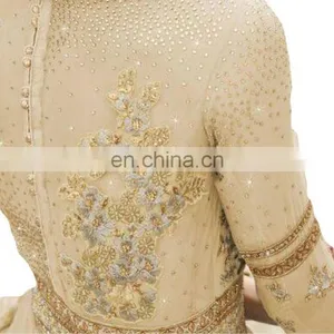 New Attractive Party Wear Heavy Embroidery Georgette Anarkali Suits 2017 thumbnail-2