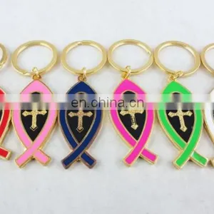 Wholesale Metal Cross Keychain, Jesus Religious Keychain, Promotional Gift Keychain thumbnail-5