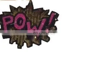 Eco-Friendly Feature and Embroidered Sequin Letter Word Applique thumbnail-4