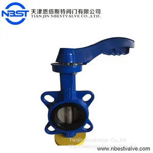 D71XP-10Z DN50 Wafer Butterfly Valve With Aluminum Alloy Lever Cast Iron Body thumbnail-1