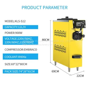 Mini Single Flavor Ice Cream Machine Table Model for Cold Drink Shops Bars Soft Ice Cream Machine thumbnail-2
