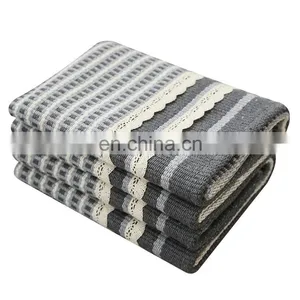 Plain Style Large Sofa Throws Covers Knitting Fitted Sofa Cover With Cotton Laciness thumbnail-4