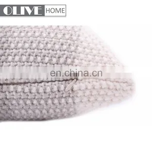 2019 Ombre Blue Acrylic Knitted Home Pillow Back Decorative Cushion Cover Cushions for Sofa thumbnail-4