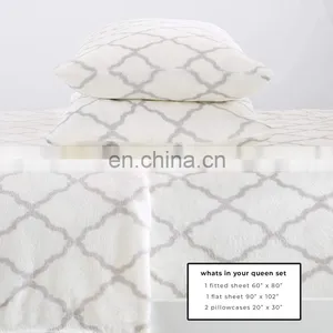 Micro Fleece Extra Soft Cozy Velvet Plush Sheet Set. Deluxe Bed Sheets With Deep Pockets thumbnail-4