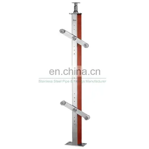 New Promotion Deck Post Stainless Steel Balustrade Post Glass Stair Railing Manufacturer China thumbnail-6