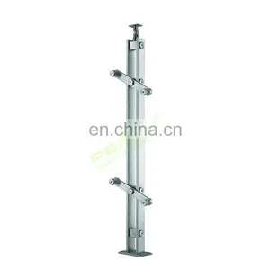 New Design Balcony Stainless Steel Railing Post Glass Balustrade Fittings Supplier In China thumbnail-3