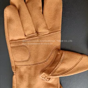 Microfiber Suede Gloves Driving Sports Leather Gloves Motorcycle Bicycle Gloves for Men thumbnail-2