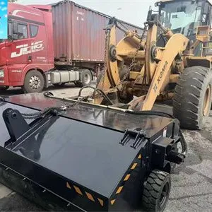 Road Sweeper For Wheel Loader LW500KN With Pick Up Bucket Broom thumbnail-1