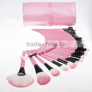 32pcs Professional Cosmetic Makeup Brush Kit With PU Bag thumbnail-2