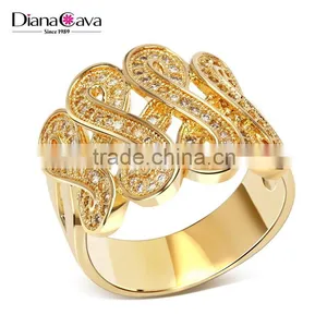Luxury Design Jewelry Quality Zircon Crystal Pave Setting 8 Shape Party Ring thumbnail-2