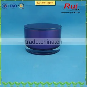 Purple Cylinder Shape Acrylic Plastic Jar With Plastic Cap thumbnail-1