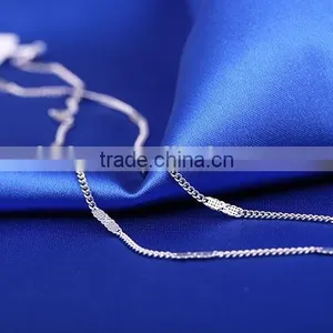 Fashion Jewelry Rhodium Plated Cheap Mesh Chain Necklace thumbnail-5