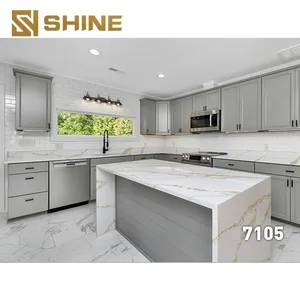 Artificial Quartz Slabs Calacatta Quartz Stone Slab Polished Solid Surface Quartz Slabs thumbnail-2