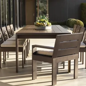 Modern Aluminum Outdoor Furniture Set, Weatherproof Dining & Lounge Collection for Patio & Pergola thumbnail-3