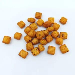 Healthy Non-fried Ridged Mini Rice Cracker Cubes With Spicy Seasoning for Private Label OEM Snack Suppliers thumbnail-1