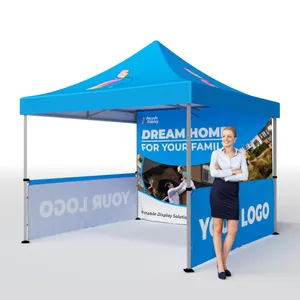 Custom Canopy Tents 10ft X 10ft Full Color Pop Up Canopy Tents for Tradeshow Event Logo Branding thumbnail-1