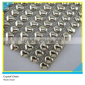 24*40 cm Plastic Heart Rhinestone Glue Sheets Heat Transfers thumbnail-1