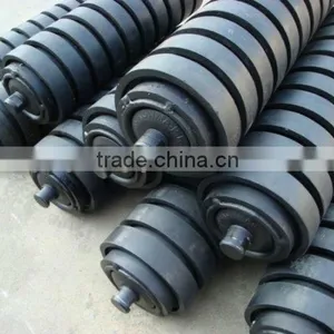 Rock Bottom Belt Conveyor Rubber Coated Roller/Idler With Ring thumbnail-5