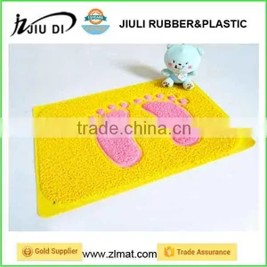 Anti-slip Little Foot Printed Pvc Coil Bath Mat thumbnail-1
