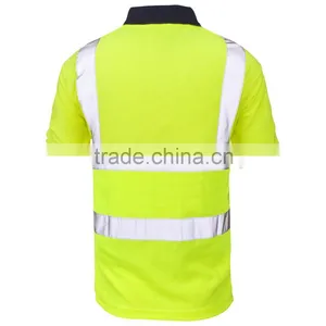 Short Sleeve Hi Vis Splice Shirt With Reflective Tape thumbnail-2