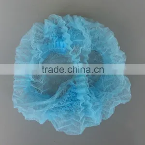 High Quality Blue Nonwoven/PP Bouffant Cap CE ISO FDA thumbnail-1