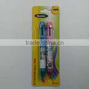 6 Color Ballpoint Cartoon Pattern Ball Pen thumbnail-1
