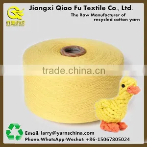 Yellow/Purple Color OE Recycled/Regenerated Yarn, Cotton/Polyester Blended Yarn, TC Pet Toys Yarn thumbnail-1