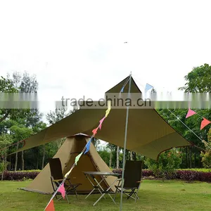 Camper Trailers Indian Double Pole Camping Layer 3 4 Person Rainproof Double Bell Tent thumbnail-3