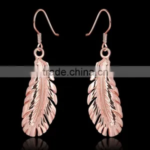 Factory Direct Sale Feather Earrings Jewelry Gold thumbnail-4