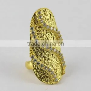 Best Deal Today Finger Ring !! 925 Sterling Silver White Cz Gold Plated Jewelry in India, Silver Jewelry Wholesaler thumbnail-1