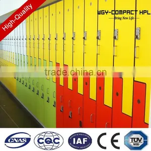 Factory Supply Wooden Color 2 Tiers Antibacterial Solid Phenolic Popular Club Locker thumbnail-2
