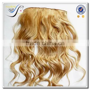 Wholesale Half Wig Clip in Hair Extensions 100% Human Hair Clip in Hair Extension thumbnail-3