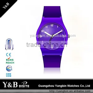 2015 Silicone Wrist Factory Watches With Japan Quartz Movement for Girls thumbnail-1