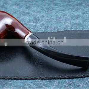 Classic Wooden Smoking Tobacco Pipe With Pouch and Stand Red Wooden Smoking Pipe thumbnail-6