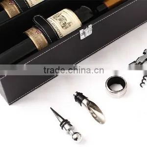 Factory Hot Sell Handmade Two Bottles Wine Leather Box thumbnail-6