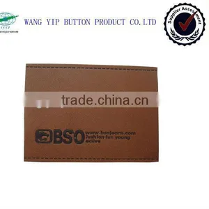 89.5*64mm Orange Colour Real Jeans Leather Patch thumbnail-1