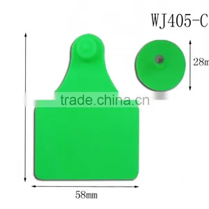 WJ405-C Blank Green Cattle Ear Mark thumbnail-2