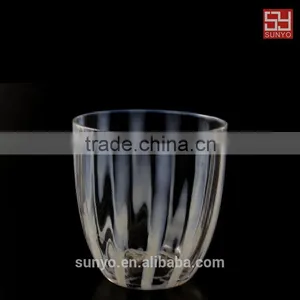 NEW PRODUCT!Mouth Blown Whisky Glass With White Porcelain Decoration thumbnail-5