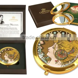 CARMANI Small Handbag Mirror ALFONS MUCHA Design thumbnail-1