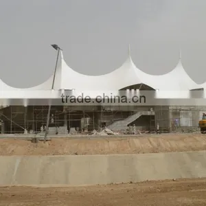 Wind Proof PVC Coated Tensiled Fabric Architecture Canopy for Sheds & Storage By GuangzhouTextile Architecture Company thumbnail-2