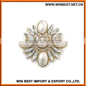China New Design Popular Cheap Brooches and Pins, Brooches and Hijab Pins,wholesale Rhinestone Brooch thumbnail-1