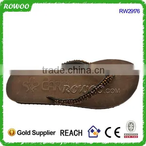 Low Price Leather Wholesale Ladies Women Sandals Flip Flops Designs thumbnail-5