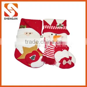 SJ-6953 Father Chirstmas Stocking Promotional Velvet Custom Christmas Socks thumbnail-6