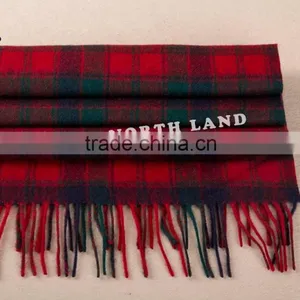 Wool Cashmere Scottish Tartan Classic Scarf WCS14112225 thumbnail-4